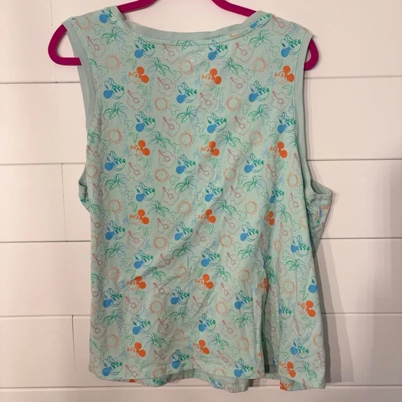 Disney Light Blue Tank Top with summer print - Picture 2 of 3